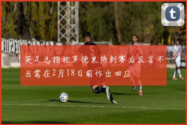 英足总指控罗德里热刺赛后发言不当需在2月18日前作出回应